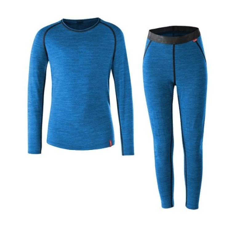 Комплект детский Loeffler Merino (футболка, кальсоны) синий, 104, EL22594-437