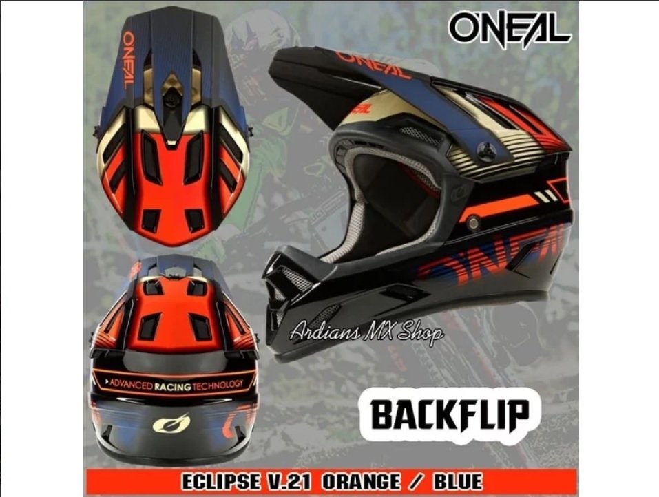 Шлем O´Neal BACKFLIP Helmet ECLIPSE orange/blue S (55/56 cm), 0500-362 корпус aerocool aero one eclipse g bk v1 accm pb17143 11