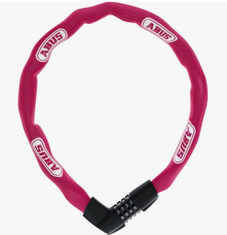 

Замок вело ABUS, цепь на коде 4х разр 1385/75см cherry heart Tresor 6мм класс защиты 6/15 вишневый, 05-0088013