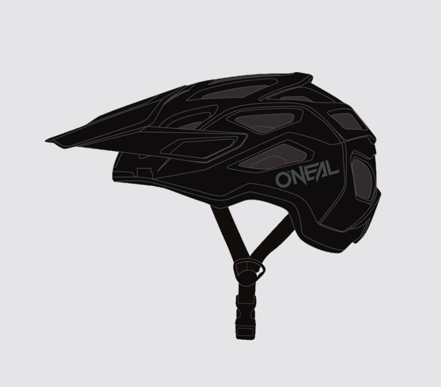 Шлем O'Neal PIKE SOLID black/gray S/M (55-58cm), 0009-S01 сумка велосипедная o´neal onl tx2000 gear bag black 1320 100