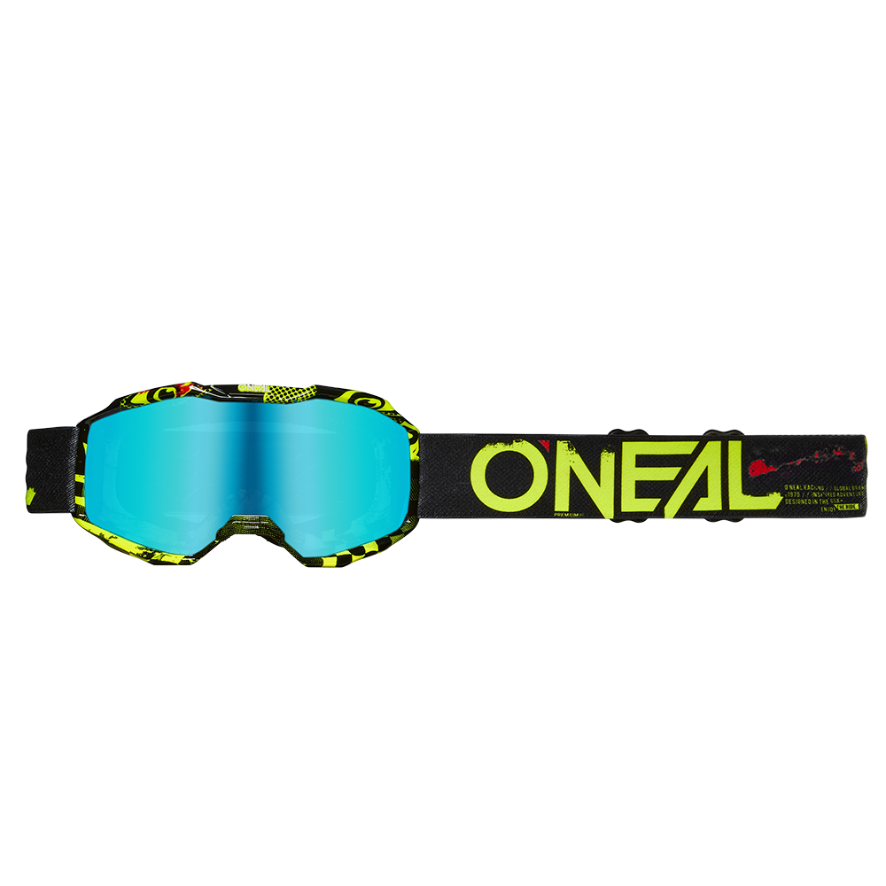 Маска подростковая O'Neal B-10  ATTACK black/neon yellow - radium blue, 6029-107 маска head 22 23 contex photo blue wcr