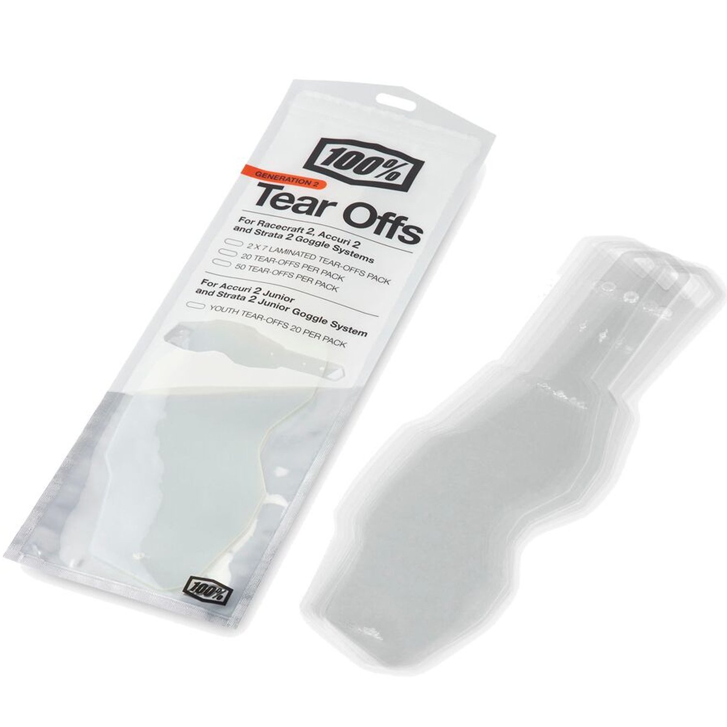 

Линзы отрывные 100% RC2/AC2/ST2 Laminated Tear-Offs, 2x7шт, 59086-00001