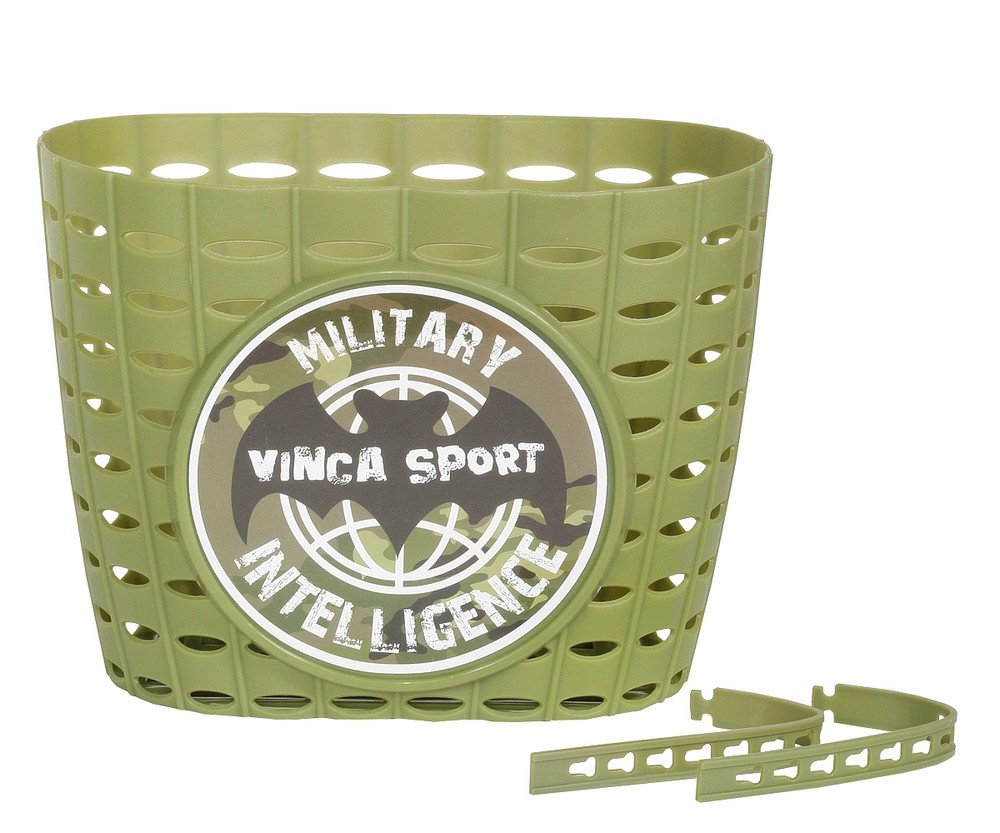 

Велокорзина Vinca Sport, детская, на руль, зеленая, P06 Military, Зелёный