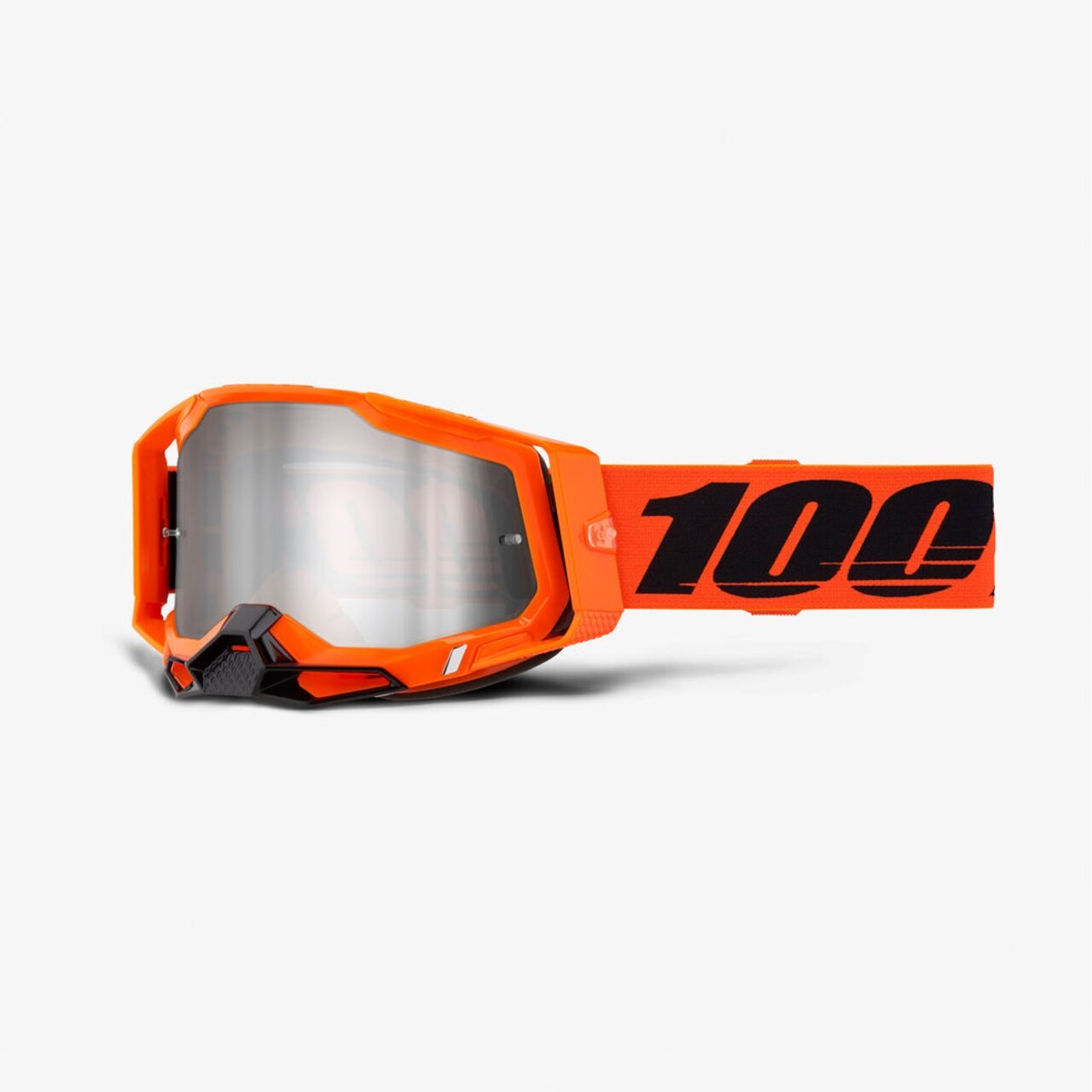 

Веломаска 100% Racecraft 2 Neon Orange / Clear, 50009-00036