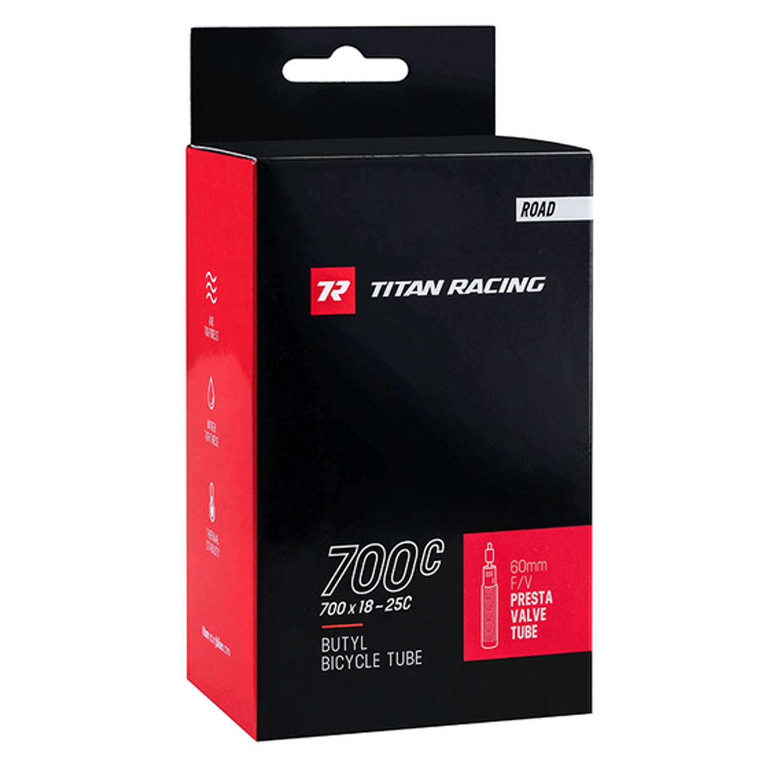 

Велокамера Titan Racing, 700х18-25 mm, Presta 60 mm, 2042002001760