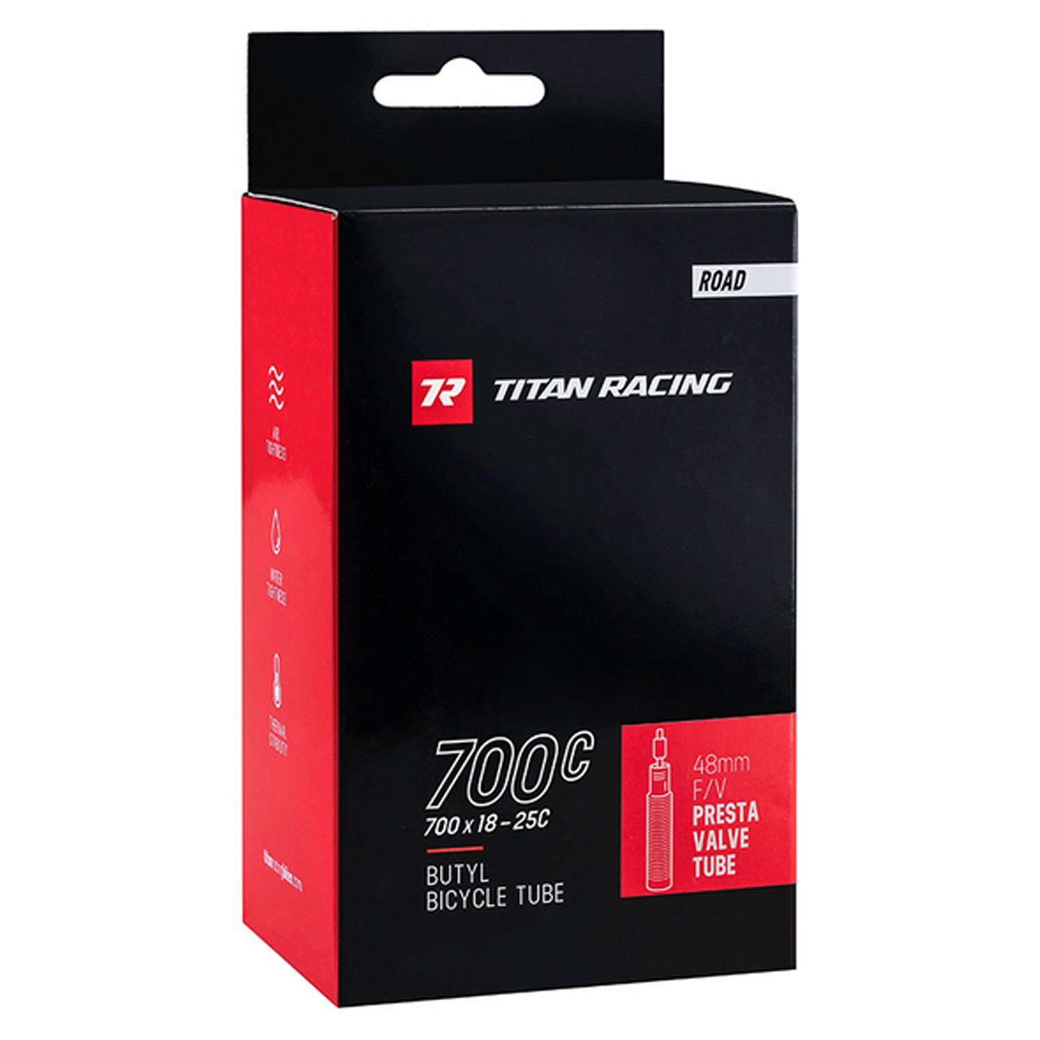 

Велокамера Titan Racing, 700х18-25 mm, Presta 48 mm, 2042002001748