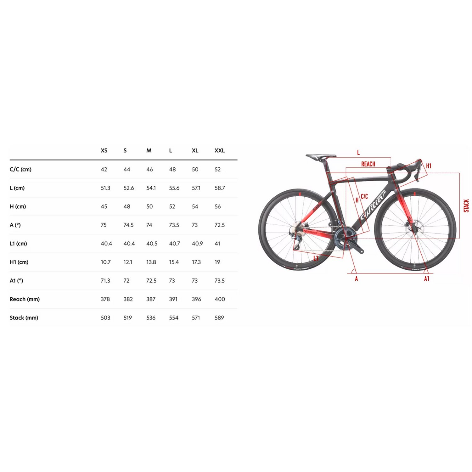Велосипед шоссейный Wilier GTR Team Disc FORCE AXS Ksyrium Disc 28 2023 GTRDISCFORCRED Размер XS Рост 130-145 см Цвет Красный