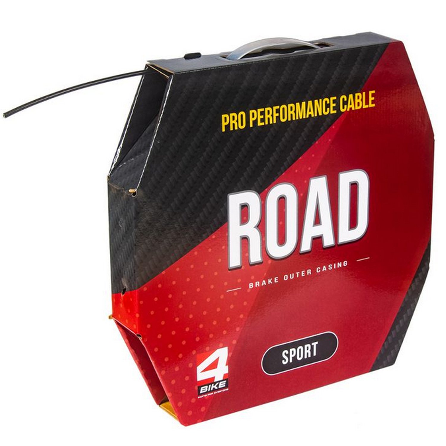 Тросики и Рубашки  ВашВелосипед Оплетка троса переключения 4BIKE Road SPORT APM-RD-OC4-WS-XX, 4.5 мм, бухта 50 м, черный, ARV00043