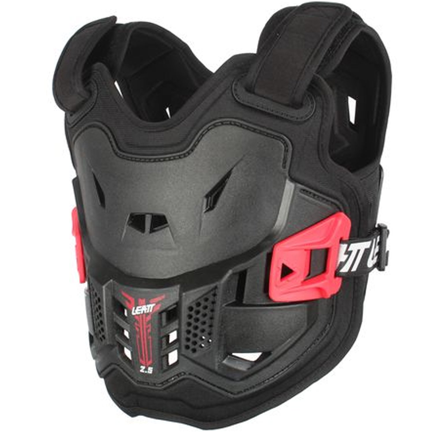 Защита торса  ВашВелосипед Защита панцирь детский Leatt Chest Protector 2.5 Kids, Black/Red, 2025, 5016100601
