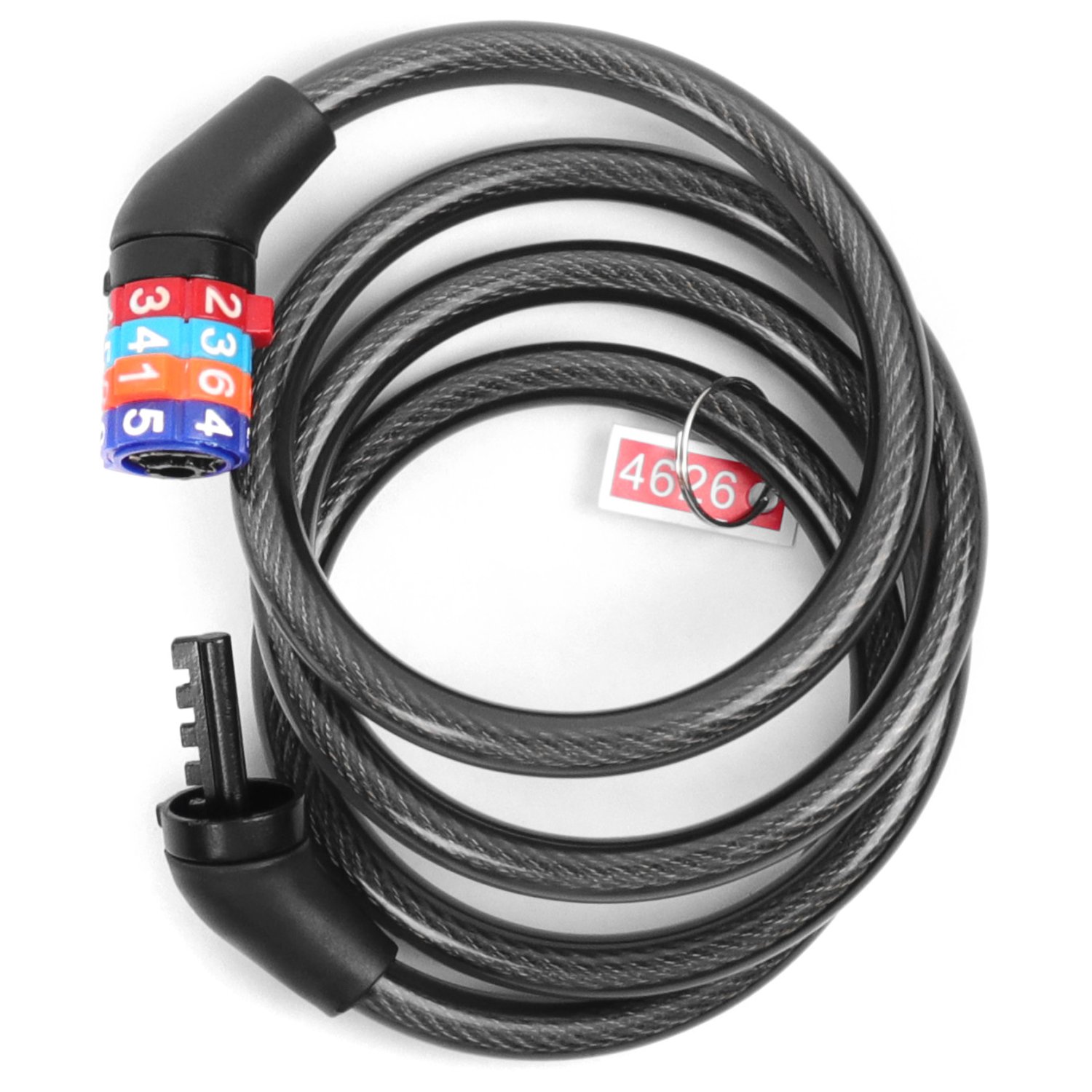 

Велозамок Vinca Sport кодовый, 8*1000мм, черный тросик,VS 8303 black polybag