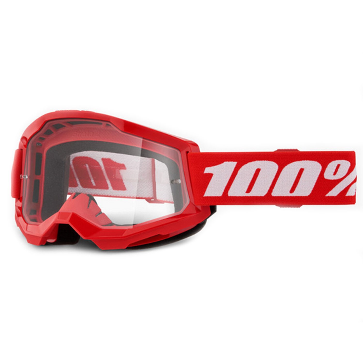 

Веломаска 100% Strata 2 Red / Clear, 50027-00018