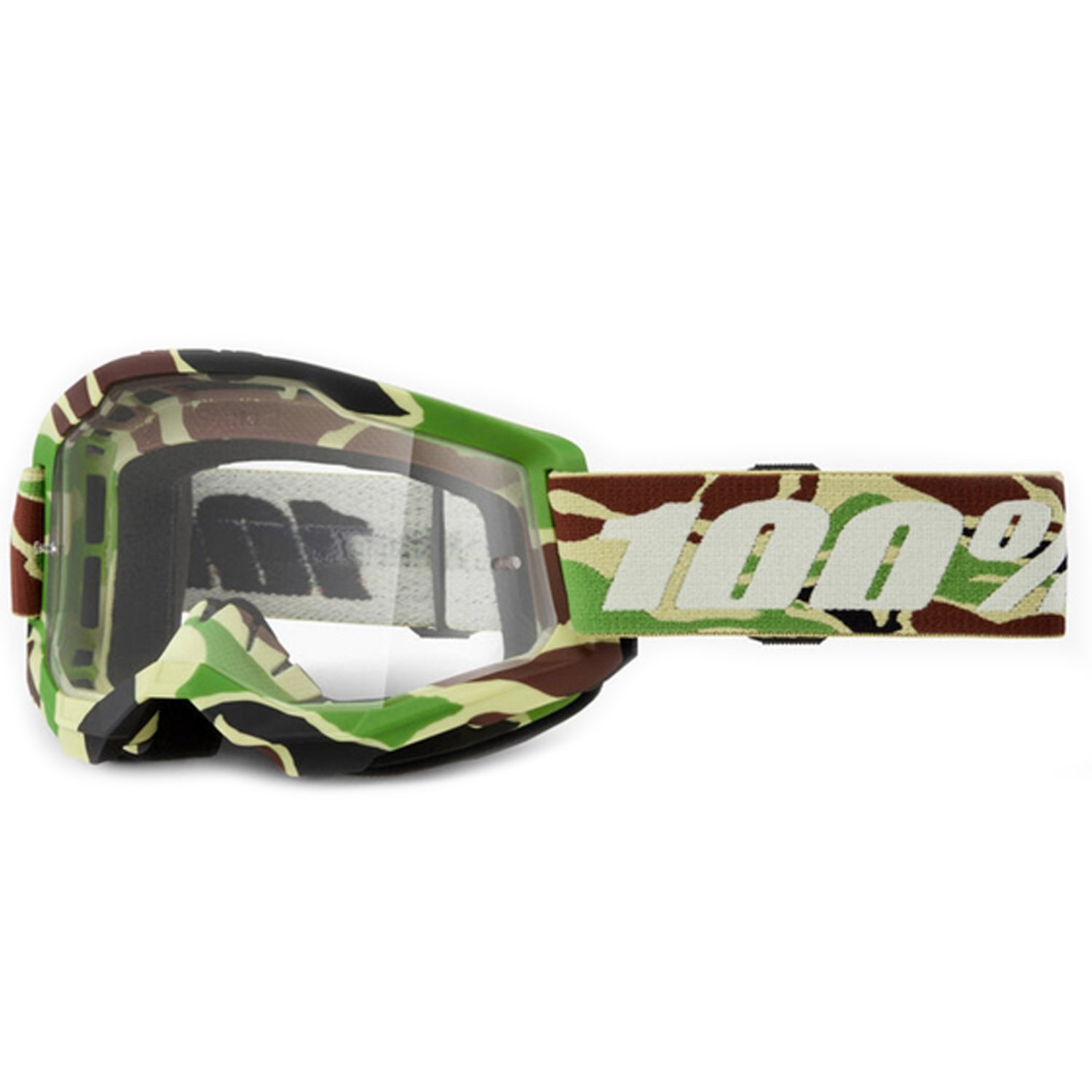 

Веломаска 100% Strata 2 War Camo / Clear, 50027-00024
