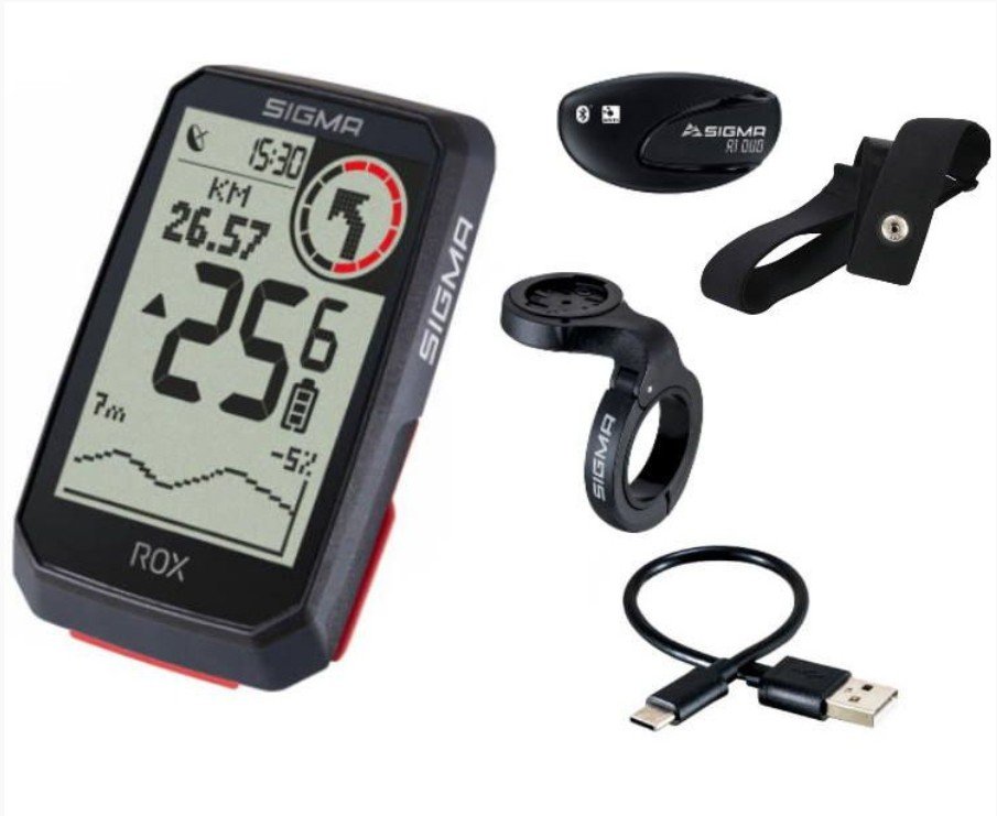 

Велокомпьютер SIGMA ROX 4.0 (Black) HR Set 30 функций, с датчиком пульса, GPS, BLUETOOTH (Android, IOS), 4-001062