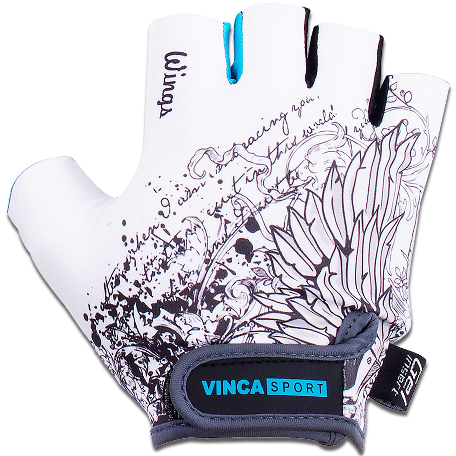 

Велоперчатки подростковые Vinca sport, белые, VG 947 Wings (Размер: M)