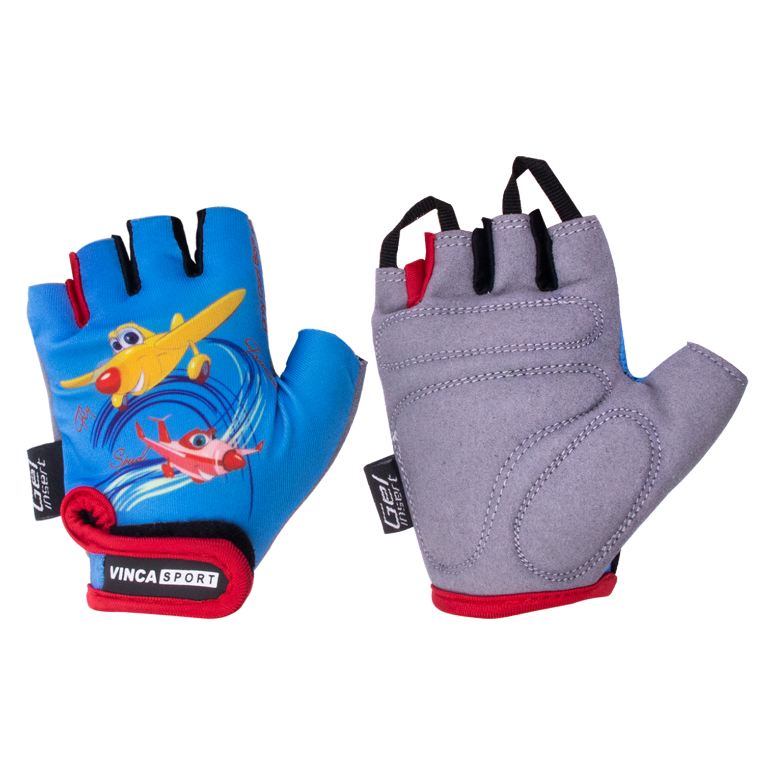 Велоперчатки детские Vinca sport, VG 935 child plane red (Размер: 3XS)