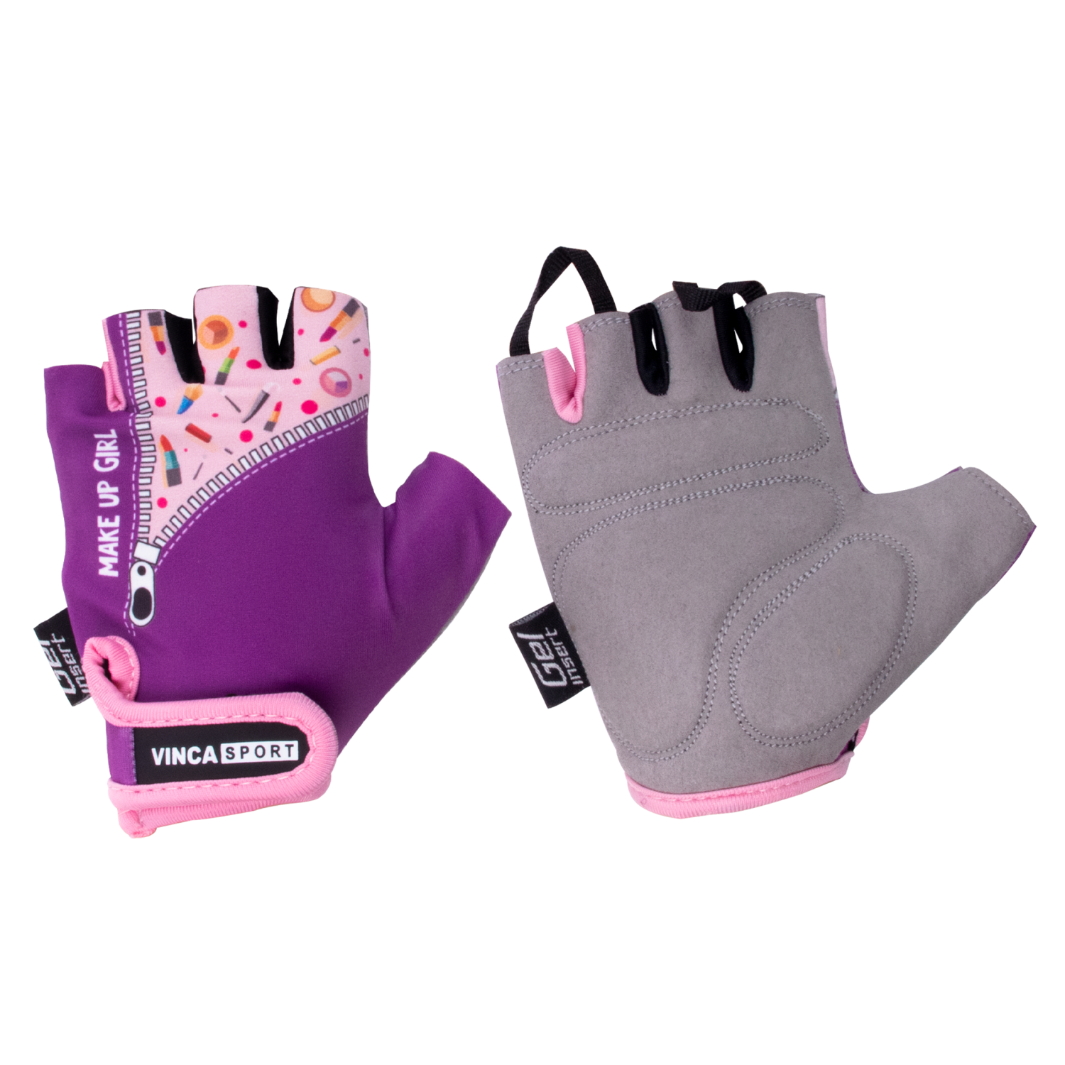 

Велоперчатки детские Vinca Sport, розовые, VG 963 Make up girl (Размер: 4XS)