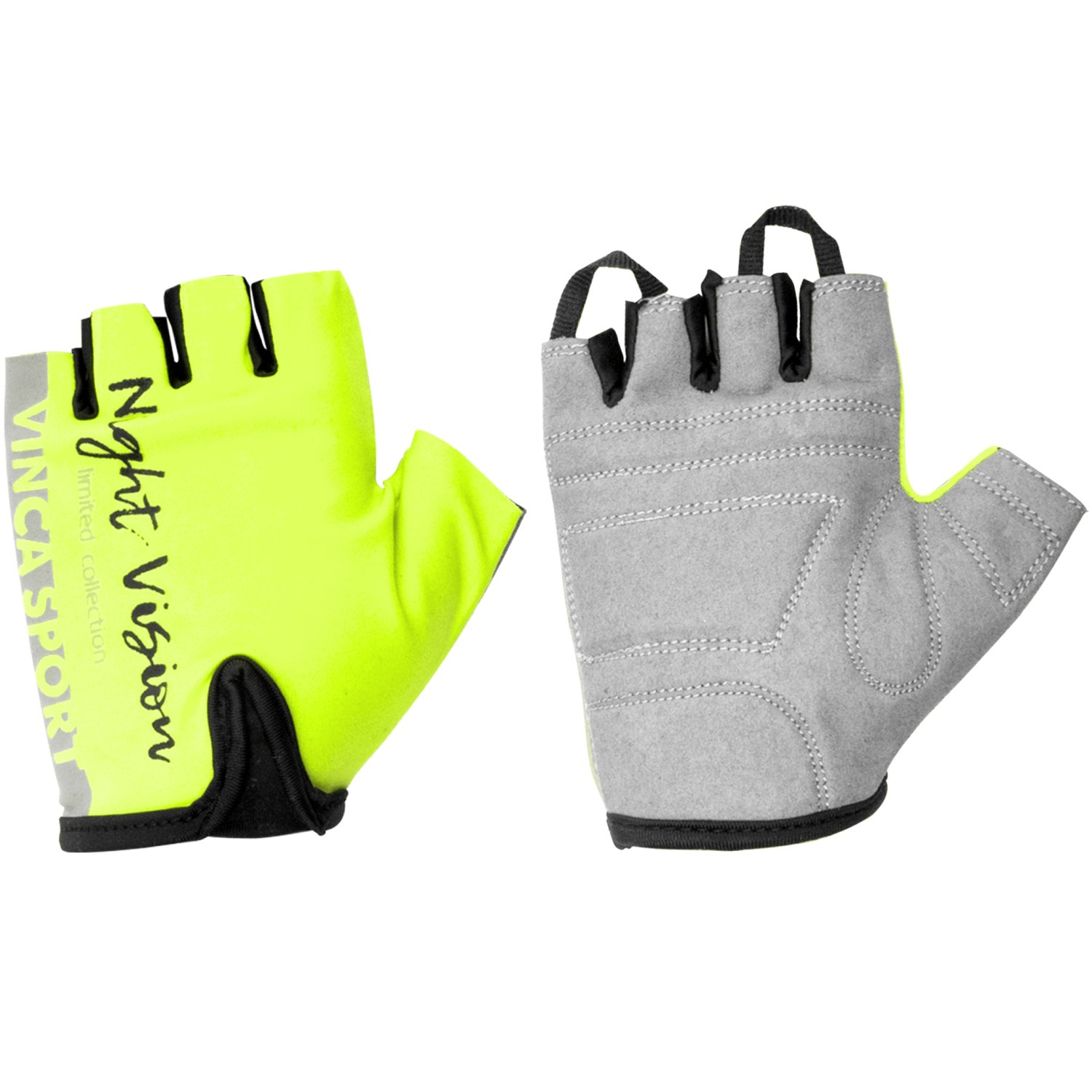   ВашВелосипед Велоперчатки детские Vinca Sport, неоновые, VG 965  Night Vision kids (Размер: 3XS)