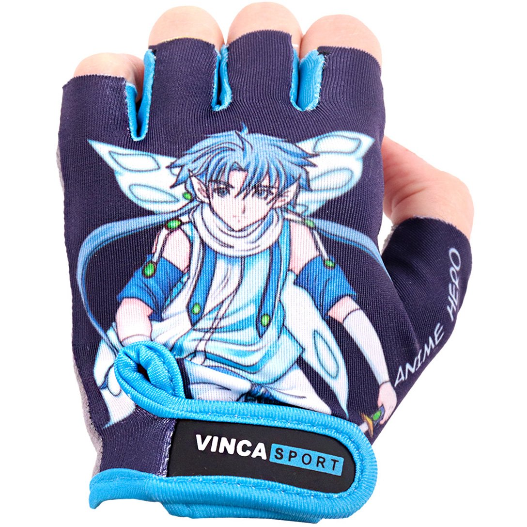 

Перчатки велосипедные детские Vinca Sport Anime Hero, синие, VG 991 Anime Hero (Размер 4XS)