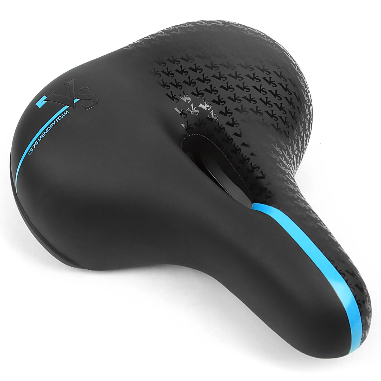 

Седло велосипедное Vinca Sport, 250 x 200 мм, черное с синим, VS 76 black/blue, Черно-синее