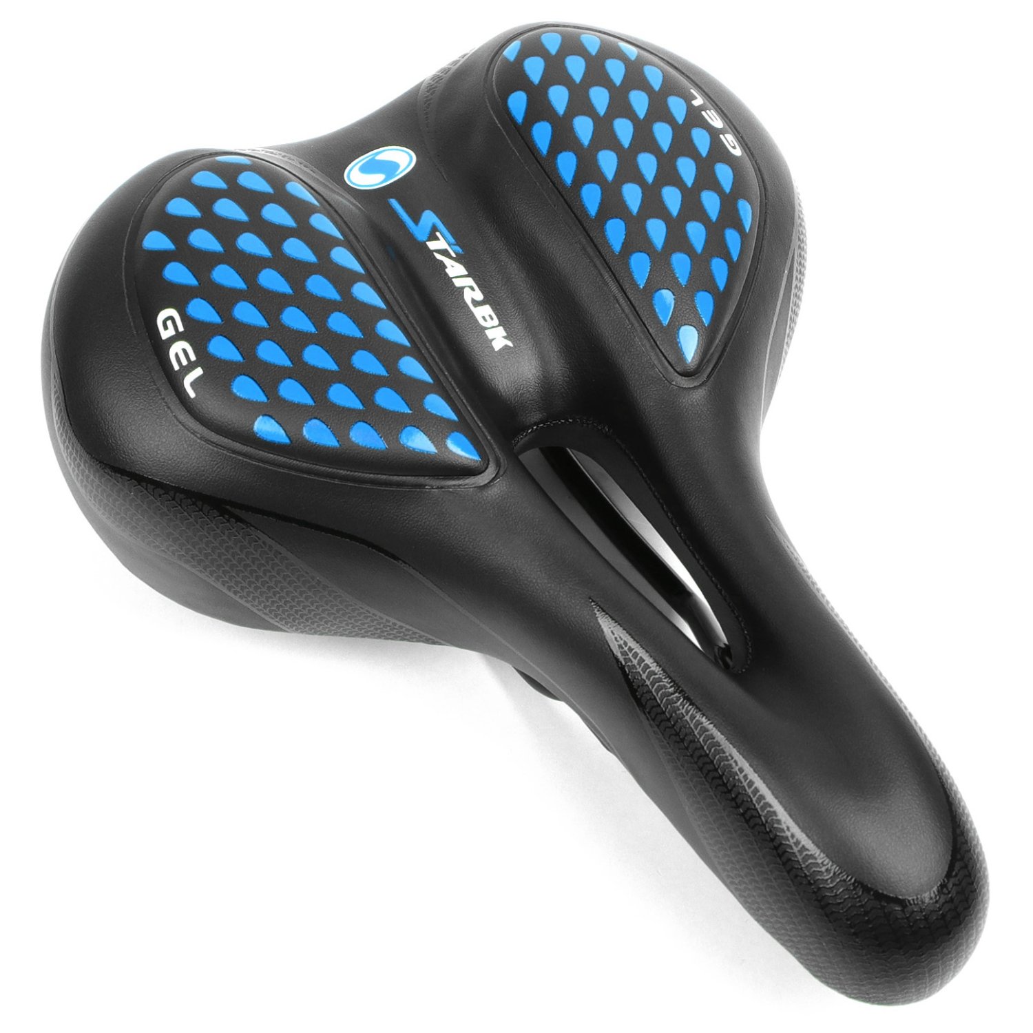 

Седло велосипедное Vinca Sport, 275*200 мм, гелевое, черный с синим, VS 127 gel blue, Черно-синее