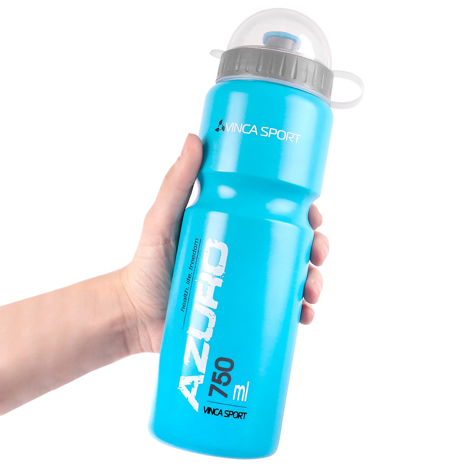 

Фляга велосипедная Vinca Sport, с защитой от пыли 750мл, голубая, VSB 21 azuro, Синий