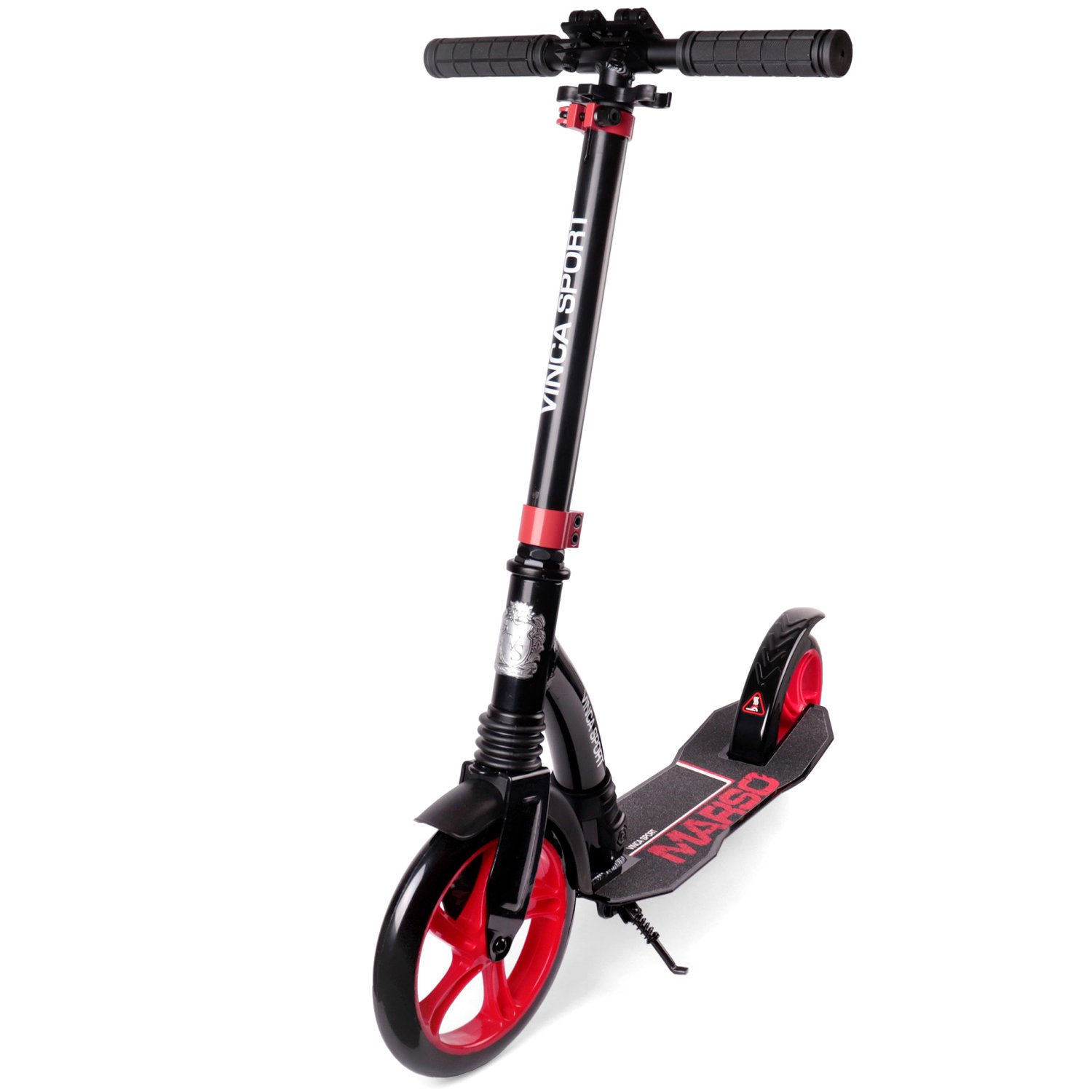 

Самокат Vinca Sport, взрослый, регулир, Al,чёрно-красный, ABEC 9, передний амортизатор, колеса 230/200 мм, VSP 12 MARSO