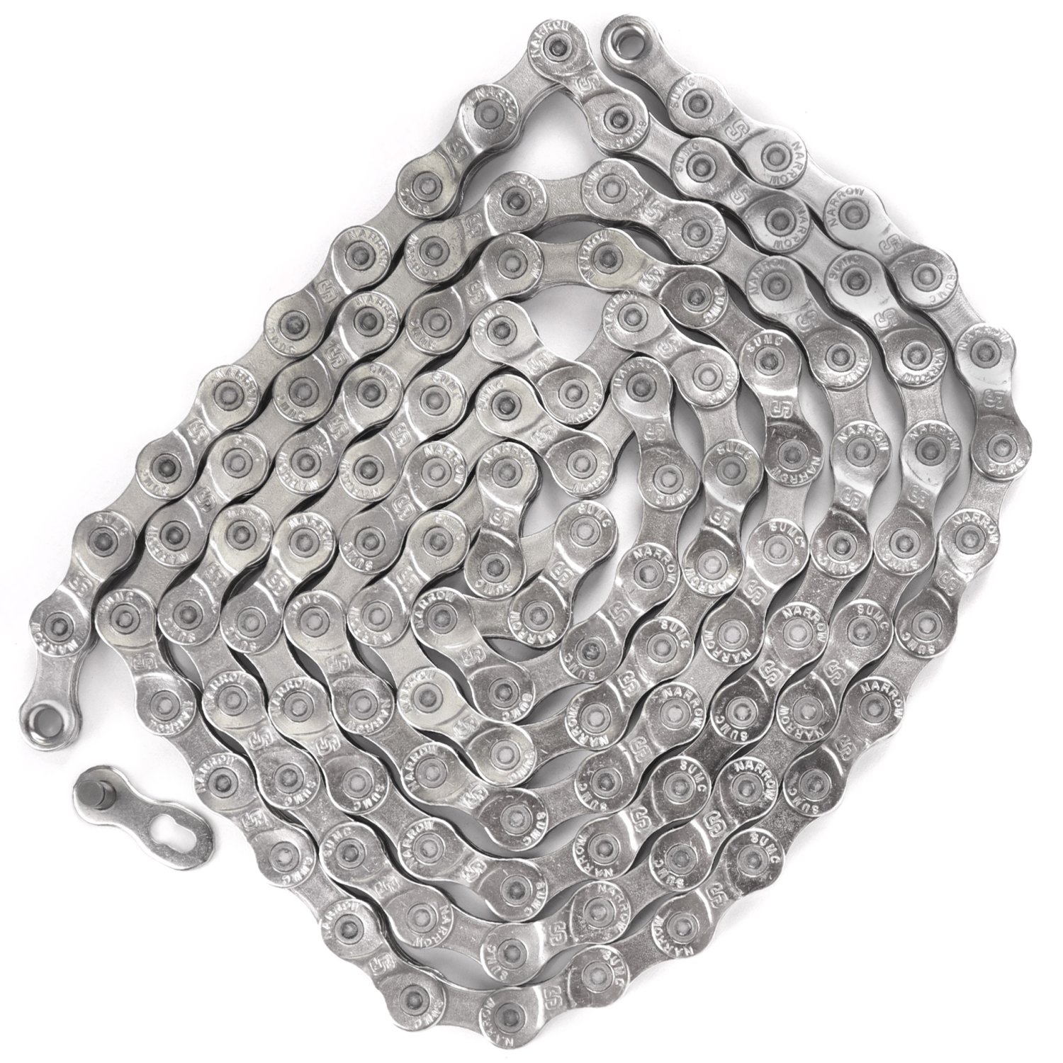 

Цепь велосипедная SUMC S 99, 9 ск, 116 звеньев, 1/2*11/128, серебро, S 99 silver(9) инд. уп.