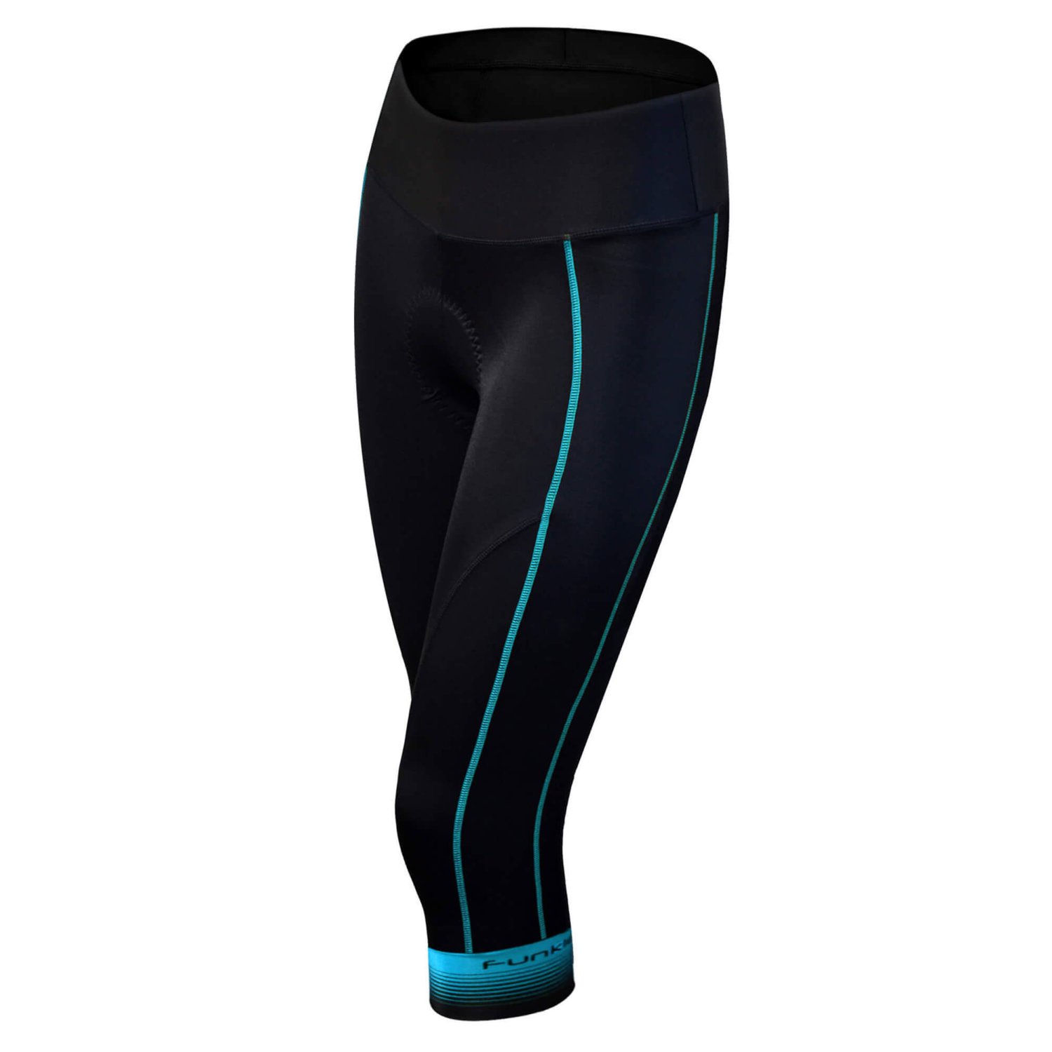 

Велошорты-бриджи FUNKIER -121-C13 Women Pro Knee Tights 3/4 с памперсом, черные, женские, 12-457 (Размер: . Цвет: черный