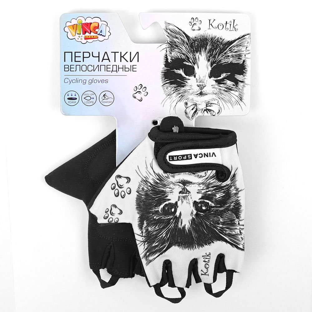 

Перчатки велосипедные детские Vinca Sport, КOTIK, VG 802 Kotik (4) (Размер: 6XS)