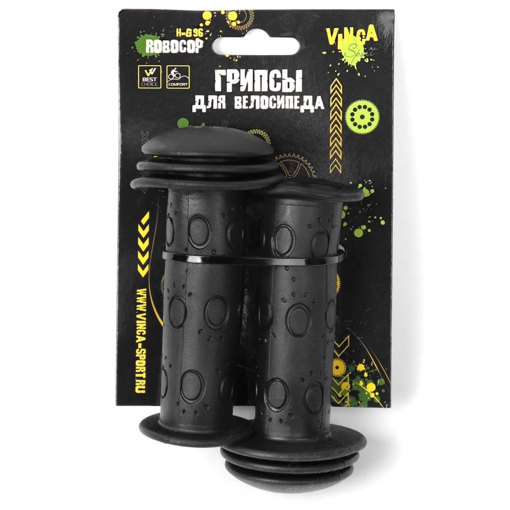 

Грипсы велосипедные Vinca Sport детские, резиновые, длина 102мм, черные, инд.уп. H-G 96 black, Чёрный