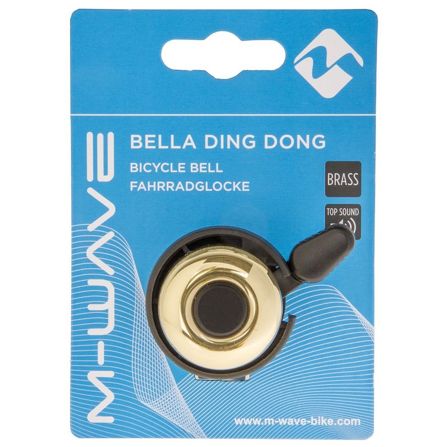 

Звонок M-WAVE Bella Ding-Dong латунь-пластик мини D=33мм, золотистый (на блистере), 5-420053
