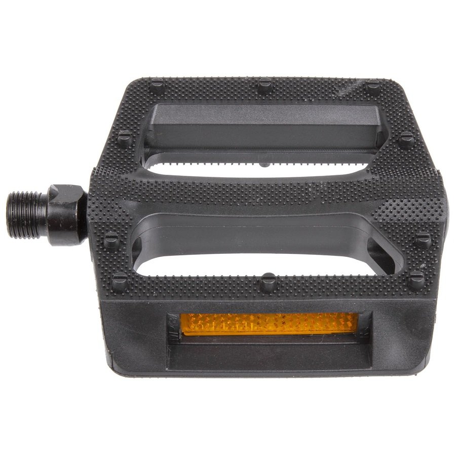 

Педали пластиковые M-Wave BMX широкие шарикоподш. с отражателями, ось CrMo, 106x101х26мм, черные, Steady K6. 5-313180, Черный