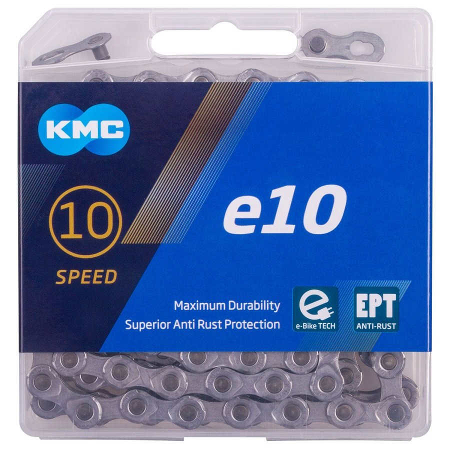 

Цепь KMC e10 EPT EcoProTeQ 11/128" 10ск. 136 звеньев, 5,88мм, с замком, 5-306115