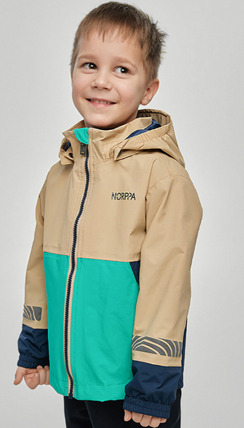 Куртки детские Куртка детская NORPPA IRTYSH KIDS JKT, 325 песочный бежевый, 100106  (Рост: 110)