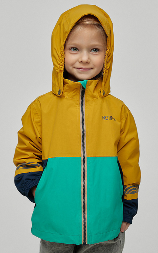 Куртки детские Куртка детская NORPPA IRTYSH KIDS JKT, 353 оранжевое солнце, 100106           (Рост: 110)