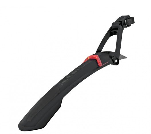 

Крыло велосипедное SKS NIGHTBLADE PLUS заднее, . "- 29", с габаритным фонарём, ширина колеса до 3,0", 11631, Черные