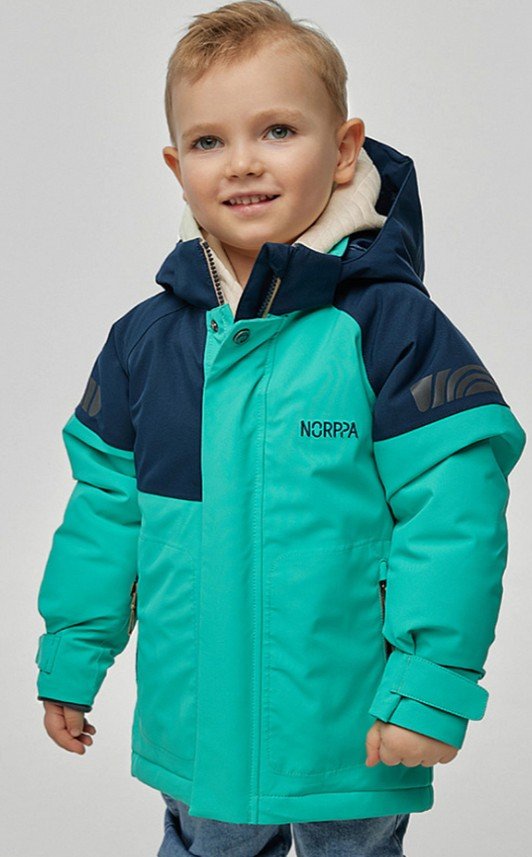 Куртки детские Куртка детская NORPPA OHTA KID'S JKT, мята, 100108 (Рост: 100)