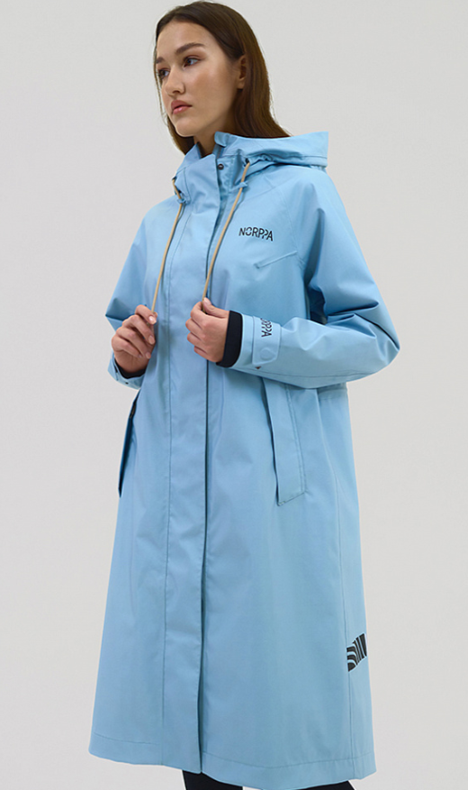 

Плащ женский NORPPA KAMA WNS COAT, 749 ледяной водопад, 100334 (Размер: 36), Голубой