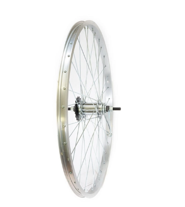 

Колесо заднее 26" TRIX, обод алюминиевый, одинарный, 36H, 559х21/25х15,6мм, 1 скорость, YKL11-26-silver-6721