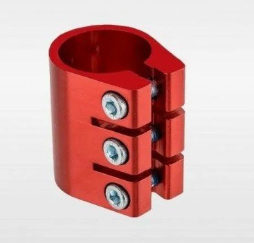 

Хомут рулевой стойки TRIX для трюкового самоката, 32мм, 3 болта, красный, red