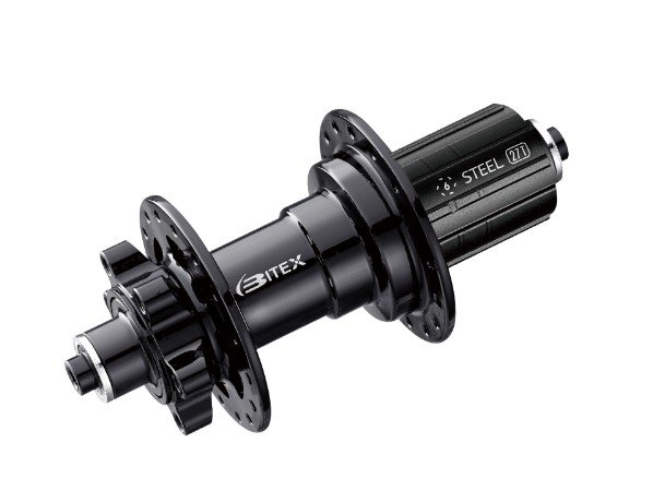 

Втулка Bitex для MTB со стальным барабаном Shimano Micro Spline, задняя, под ось 12 мм. BX207R32H-12-142BK_STMS