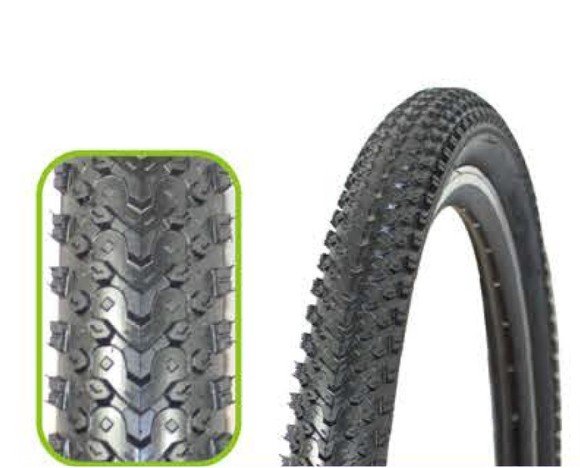 

Покрышка велосипедная TRIX 27.5" x 2.125 (57-584) горная, 30 TPI, черная, TYTX-036D-M, Черный