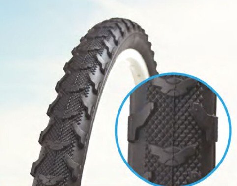 

Покрышка велосипедная TRIX 24"х 2.10 (56-507) горная 30 TPI, черная, TYTX-021-M, Черный