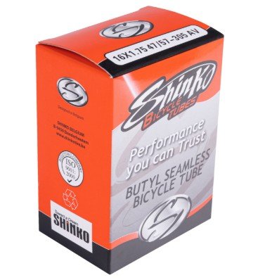

Камера велосипедная SHINKO 16"x1.50/2.125 (47/57-305) AV 33, бесшовная, бутиловая, 16-24J25A2