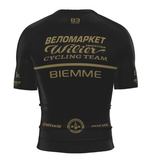 фото Майка biemme team черный/золотой, мужская, 2024, ab12b1402m (размер: m)