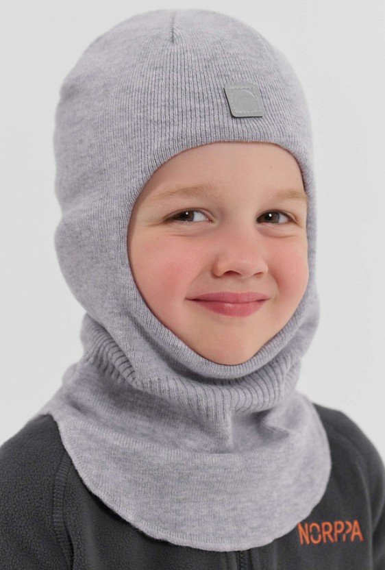 Головные детские уборы Шапка детская NORPPA SOLGO 2 BEANIE, 614 серый гравий, 100469 (Размер: 44/46)