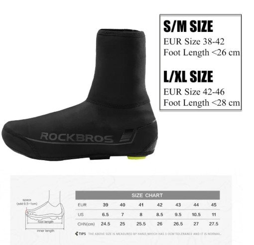 

Бахилы велосипедные Rockbros LF1052, неопреновые, черные, RB_LF1052 (Размер: -46