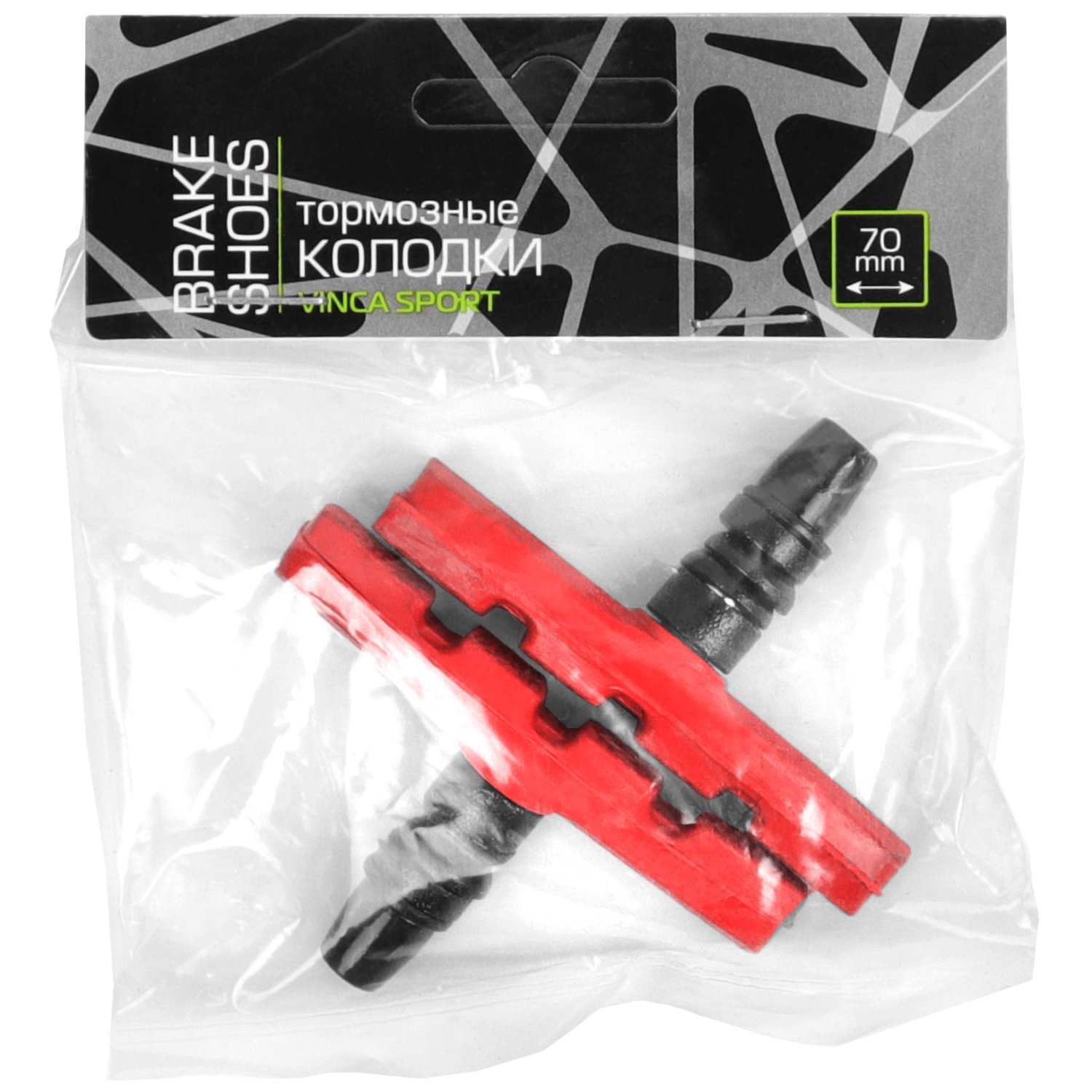 

Колодки тормозные, велосипедные Vinca Sport, 70мм, V-brake, EN14766/SGS/REACH, пара, красные, VB 111 red (70мм)