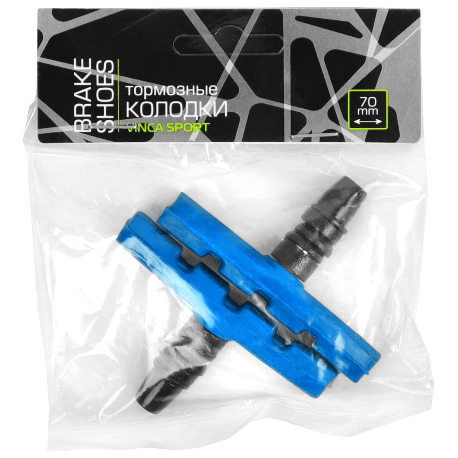 

Колодки тормозные, велосипедные Vinca Sport, 70мм, V-brake, EN14766/SGS/REACH, пара, синие, VB 111 blue (70мм)