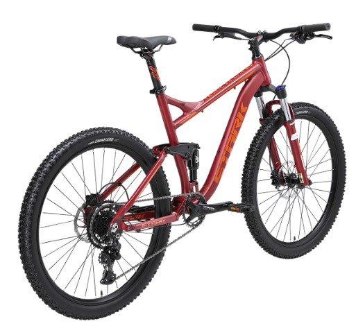 

Велосипед горный Stark Tactic FS 27.5", красный матовый/оранжевый, 2024, HQ-0014188 (Рама: 18)